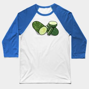 Cucumber cartoon illustration Baseball T-Shirt